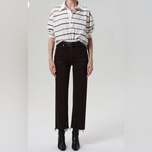 Citizens Of Humanity Dark Brown Straight Leg Jeans